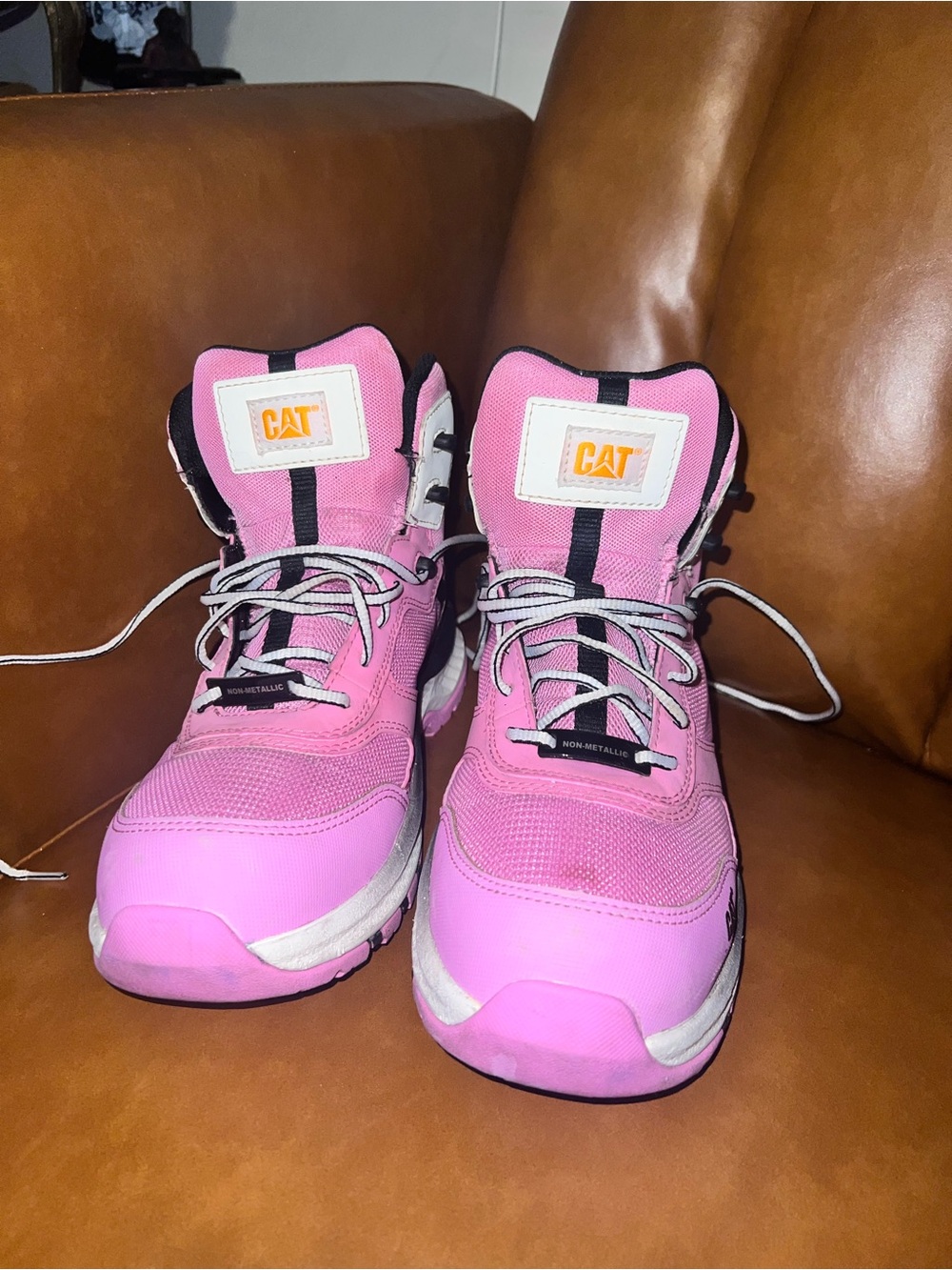 Caterpillar Quake Mid Composite Toe iwomen's work boots "Rose Bloom" pink sz 7 - Picture 3 of 11